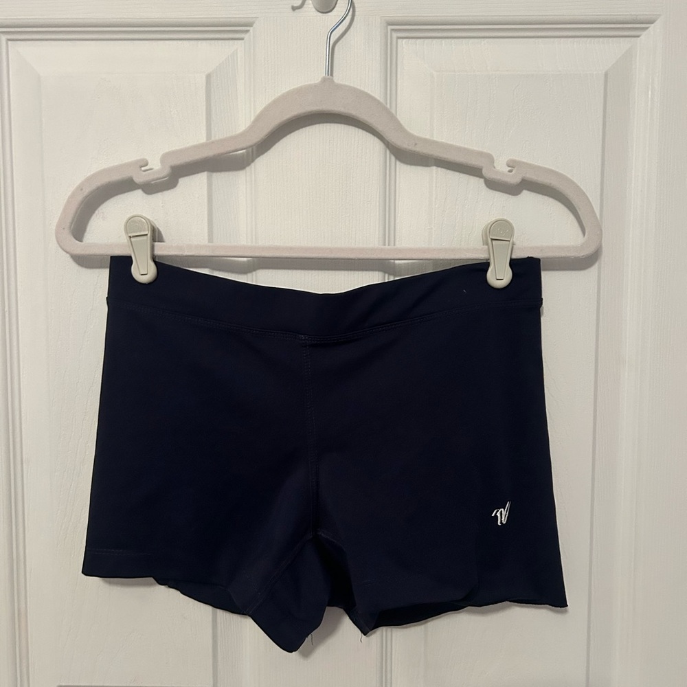 Women's Navy Blue Varsity Spirit Spandex Shorts